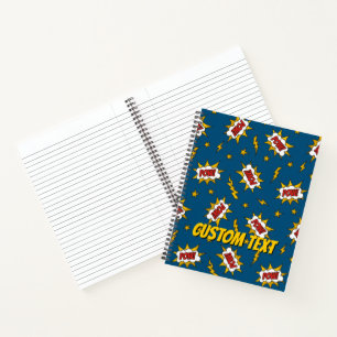 Pow Comic Sound Effect Pattern Notebook