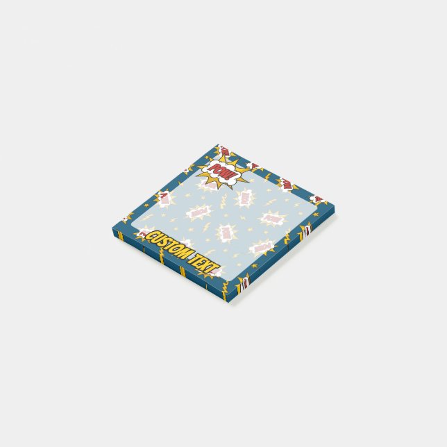 Pow Comic Sound Effect Pattern Post-it Notes (Angled)