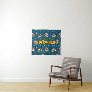 Pow Comic Sound Effect Pattern Tapestry