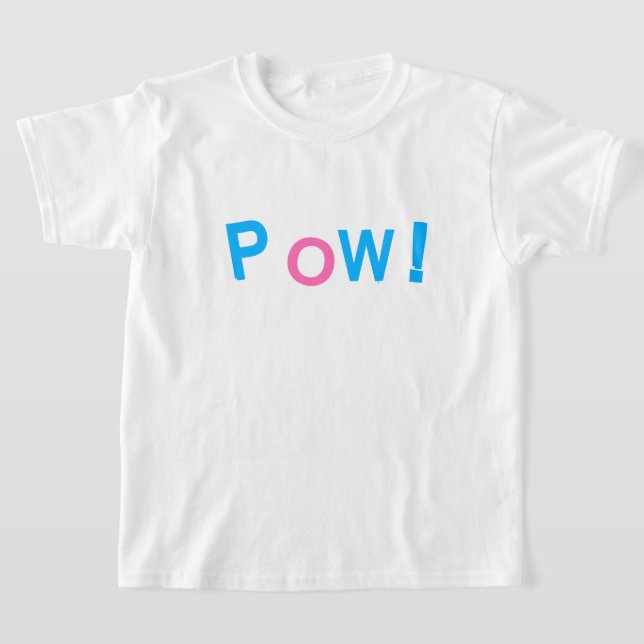 POW! Comic Style Typography T-Shirt (Laydown)