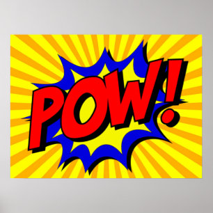 POW Comic Word Poster