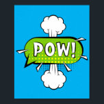 Pow! Dynamic Pop Art Comic Punch Poster<br><div class="desc">Add a burst of action to your space with this dynamic 'Pow!' pop art design, inspired by the energetic style of classic comic books. Perfect for fans of retro flair and bold visuals, this design captures the punchy power of comic book exclamations, making it a vibrant and eye-catching addition to...</div>