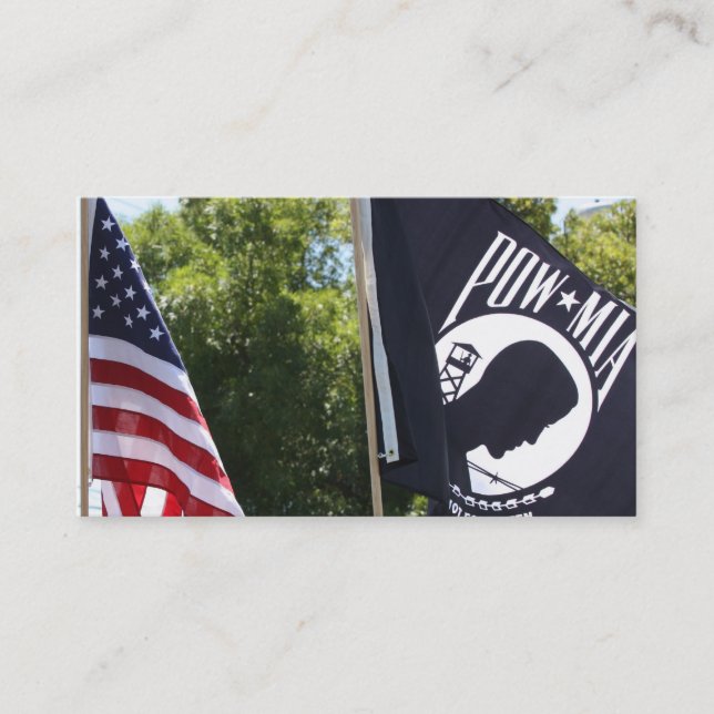 POW flag business cards (Front)