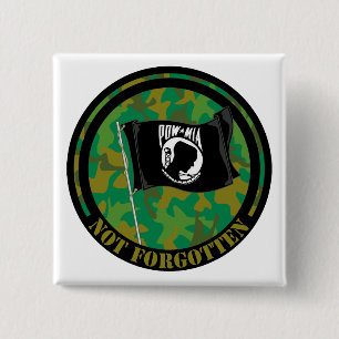 POW MIA 15 CM SQUARE BADGE