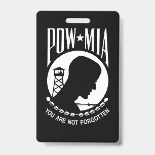 POW MIA Flag: Missing Soldiers of Vietnam War, WW2 ID Badge