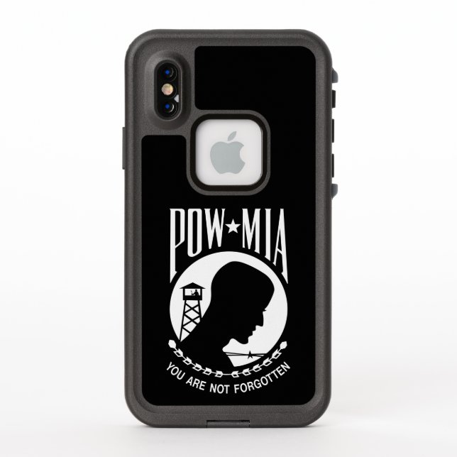 POW MIA Flag: Missing Soldiers of Vietnam War, WW2 LifeProof iPhone Case (Back)