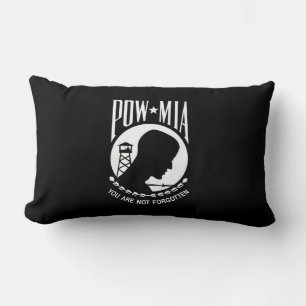 POW MIA Flag: Missing Soldiers of Vietnam War, WW2 Lumbar Cushion