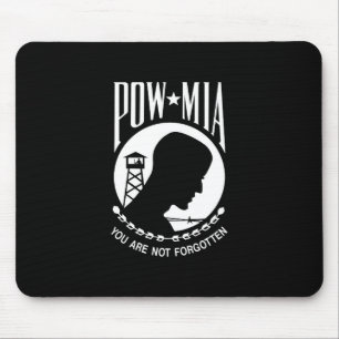 POW MIA Flag: Missing Soldiers of Vietnam War, WW2 Mouse Pad