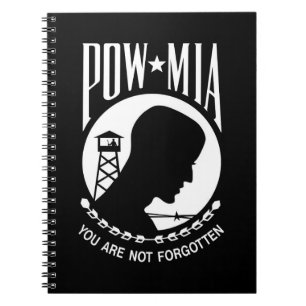 POW MIA Flag: Missing Soldiers of Vietnam War, WW2 Notebook