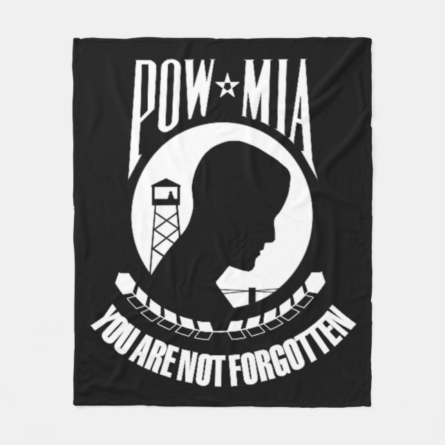 "POW MIA Fleece Blanket" Blanket (Front)