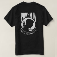 POW MIA Mens Black T-shirt 2
