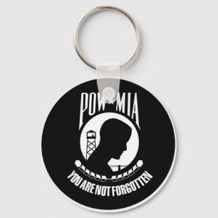 POW MIA MILITARY HEROES GEAR KEY RING