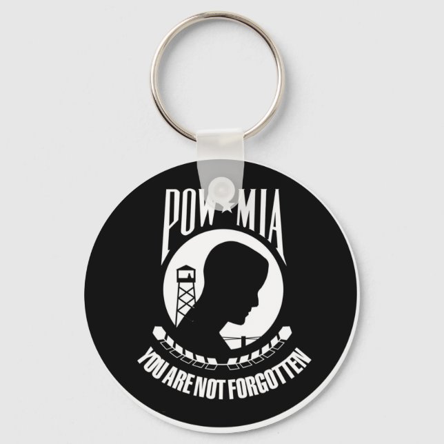 POW MIA MILITARY HEROES GEAR KEY RING (Front)