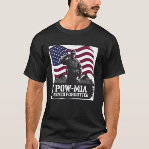 POW-MIA Never Forgotten Design T-Shirt