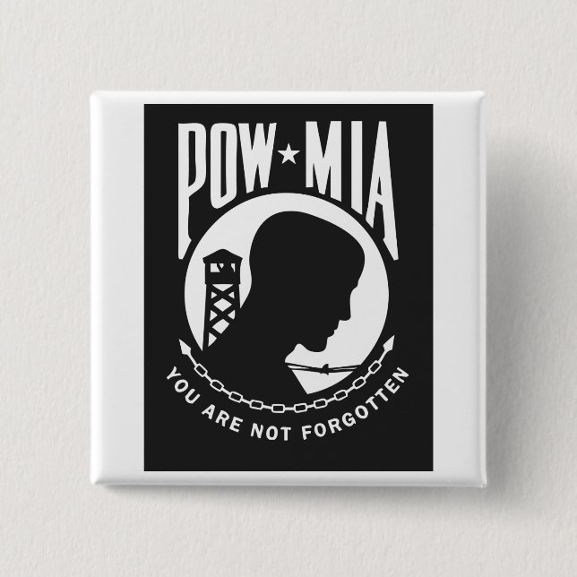 POW MIA Pin Back Button (Front)