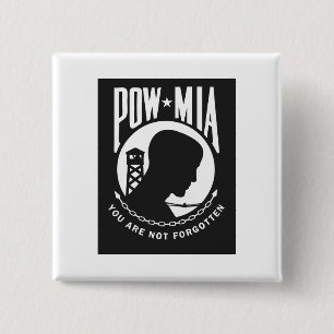 POW MIA Pin Back Button