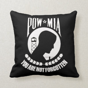 "POW MIA Throw Pillow" Cushion