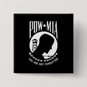 POW * MIA, US Servicemen & Allies of War 15 Cm Square Badge