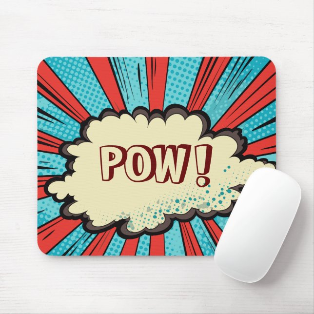POW Modern contemporary pop art Graphic art Mouse Pad (With Mouse)