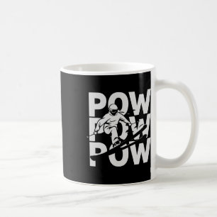 Pow Pow Skiing Figure With Skiing Goggles Helmet P Coffee Mug
