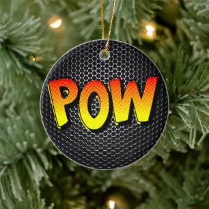 POW Retro Vibes Ceramic Ornament