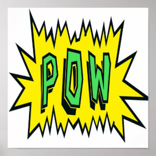 POW Superhero Comic Books Poster