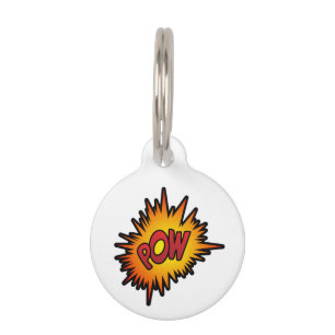 Pow Superhero Fight Pet Tag