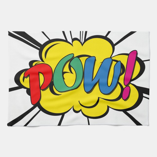 Pow! Tea Towel (Horizontal)