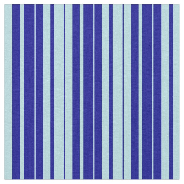 Powder Blue and Dark Blue Stripes Pattern Fabric (Close Up)