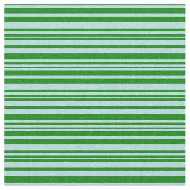 Powder Blue and Green Coloured Stripes Fabric (Close Up)