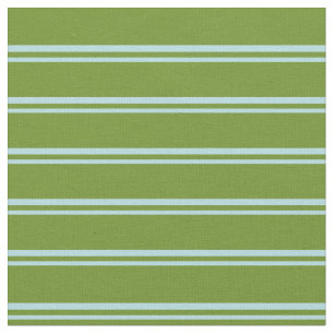Powder Blue and Green Coloured Stripes Fabric