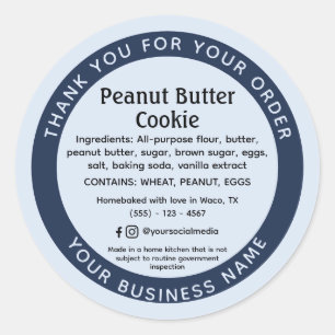 Powder Blue Cottage Law Food Ingredient Sticker