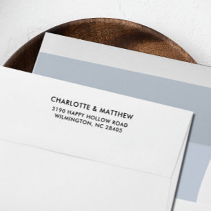 Powder Blue Elegant return address Envelope
