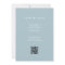 Powder Blue Elegant Text and Photo Wedding QR Code