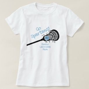 Powder Blue Go Team Lacrosse Mom T-Shirt