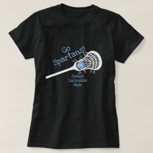 Powder Blue Go Team Lacrosse Mom T-Shirt