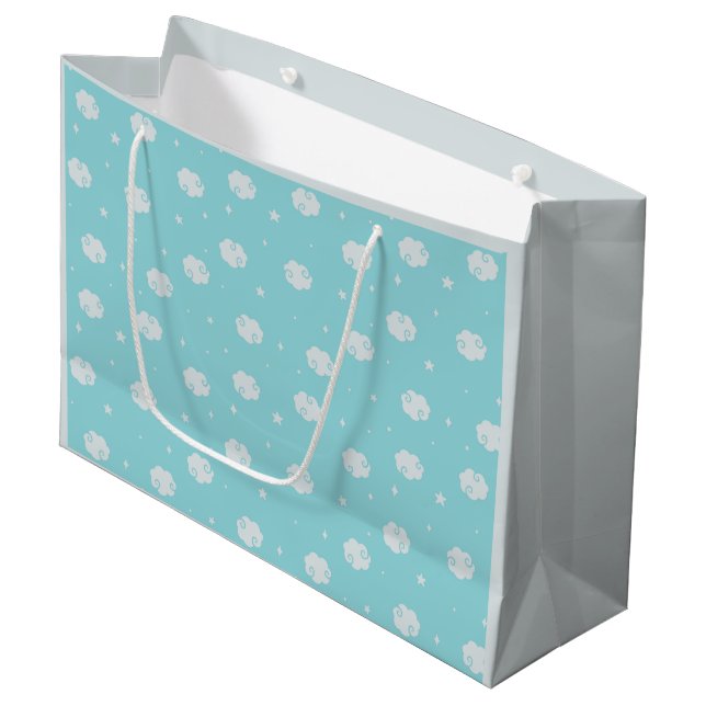 Powder Blue - In The Clouds Gift Bag (Front Angled)