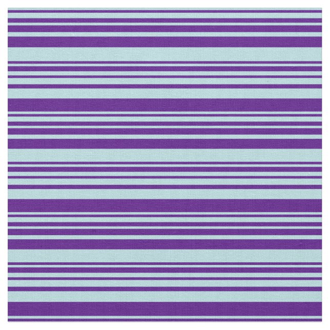 Powder Blue & Indigo Coloured Lines Fabric (Close Up)