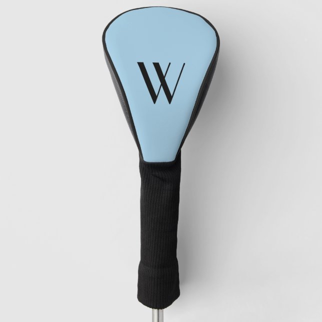 Powder Blue Initial Golf Head Cover (Front)