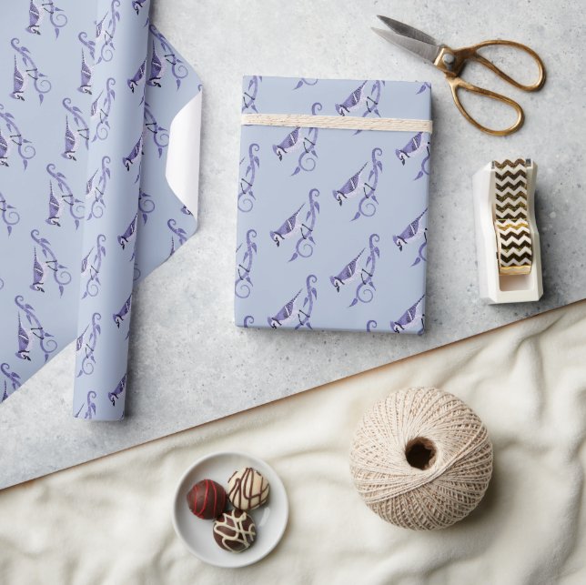 Powder Blue Jay Wrapping Paper (Crafts)