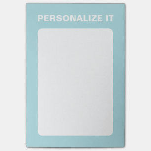 Powder Blue Modern Personalised Versatile Post-it Notes