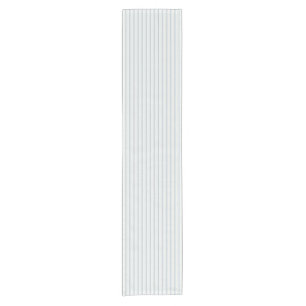 Powder Blue Narrow Vertical Ticking Stripe Short Table Runner