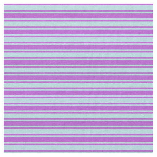 Powder Blue & Orchid Coloured Stripes Fabric (Close Up)
