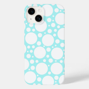 Powder Blue Polka Dot Case-Mate iPhone 14 Case