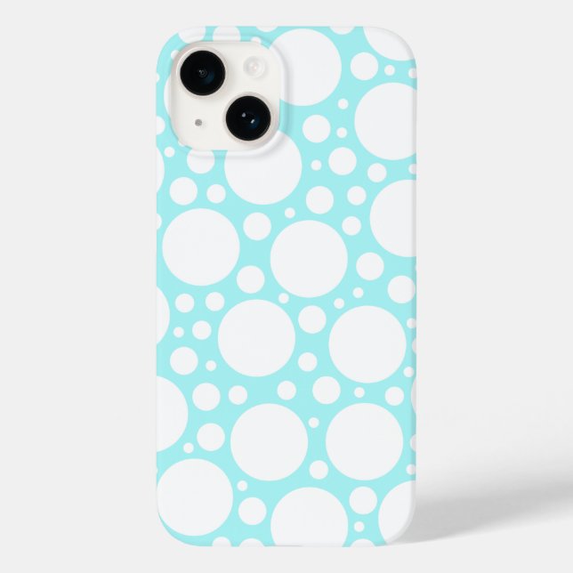 Powder Blue Polka Dot Case-Mate iPhone Case (Back)