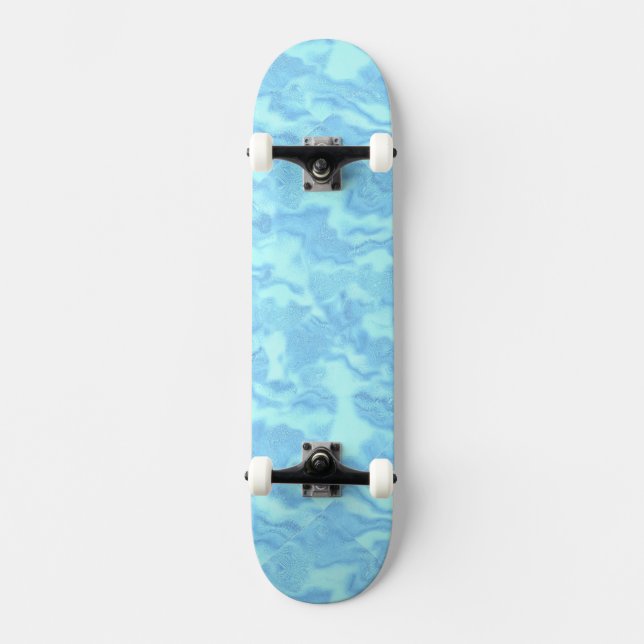 Powder Blue Ripple Skateboard (Front)