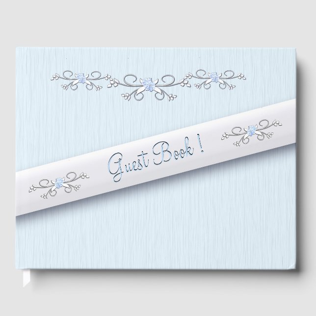 Powder Blue Simplicity Guest Book (Front)