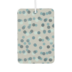 powder blue, slate and hippie blue polka dots car air freshener