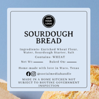 Powder Blue Sourdough Ingredient Cottage Sticker