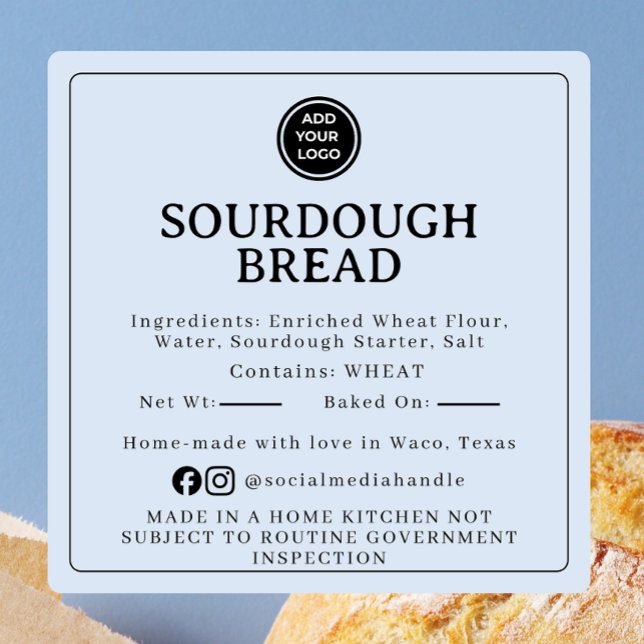 Powder Blue Sourdough Ingredient Cottage Sticker (Creator Uploaded)
